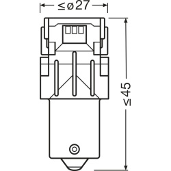 ŻARÓWKA LEDRIVING SL PY21W ŻÓŁTA LED (BRAK ECE) 2SZT. BLISTER (EKO)