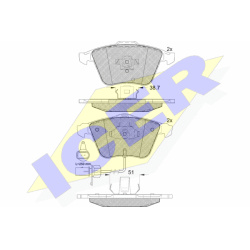  stabdžių trinkelių rinkinys, diskinis stabdys