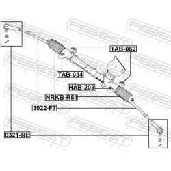  vidinė skersinė vairo trauklė