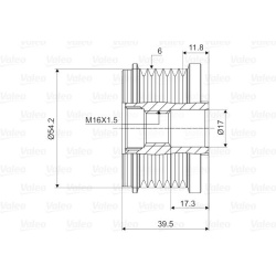  laisvos eigos sankaba, kint. sr. generatorius <small>VALEO NEW SPARE PART</small>