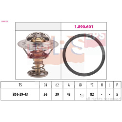 termostatas, aušinimo skystis <small>Made in Italy - OE Equivalent</small>  termostatas, aušinimo skystis <small>Made in Italy - OE Equivalent</small>