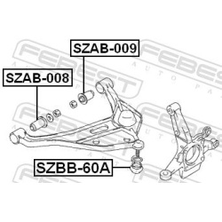  valdymo svirties/išilginių svirčių įvorė