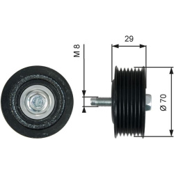  kreipiantysis skriemulys, V formos rumbuotas diržas <small>DriveAlign™</small>