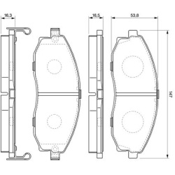  stabdžių trinkelių rinkinys, diskinis stabdys