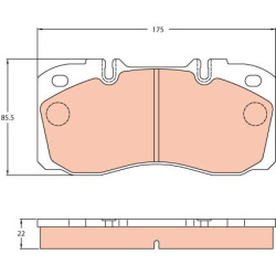  stabdžių trinkelių rinkinys, diskinis stabdys