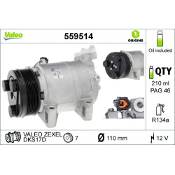  kompresorius, oro kondicionierius <small>VALEO ORIGINS NEW OE TECHNOLOGY</small>