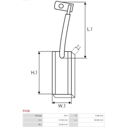  anglies šepetėlis, kint. sr. generatorius <small>Brand new AS-PL</small>