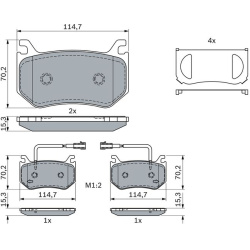 stabdžių trinkelių rinkinys, diskinis stabdys  stabdžių trinkelių rinkinys, diskinis stabdys