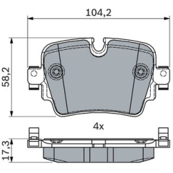  stabdžių trinkelių rinkinys, diskinis stabdys