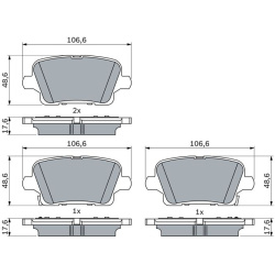  stabdžių trinkelių rinkinys, diskinis stabdys