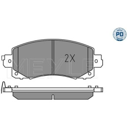  stabdžių trinkelių rinkinys, diskinis stabdys <small>MEYLE-PD: Advanced performance and design.</small>