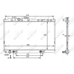  radiatorius, variklio aušinimas <small>EASY FIT</small>