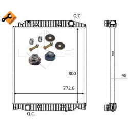  radiatorius, variklio aušinimas <small>EASY FIT</small>