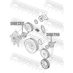  kreipiantysis skriemulys, V formos rumbuotas diržas