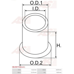  įvorė, starterio velenas <small>Brand new AS-PL</small>