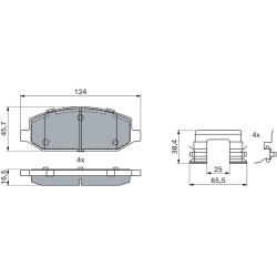  stabdžių trinkelių rinkinys, diskinis stabdys <small>„Comfort“</small>