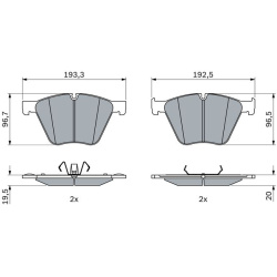  stabdžių trinkelių rinkinys, diskinis stabdys