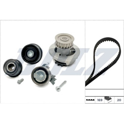  vandens siurblio ir paskirstymo diržo komplektas