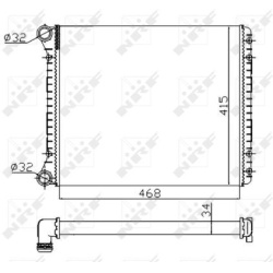  radiatorius, variklio aušinimas <small>Economy Class</small>