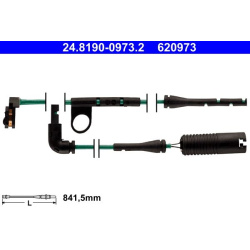  įspėjimo kontaktas, stabdžių trinkelių susidėvėjimas
