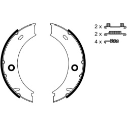  stabdžių trinkelių komplektas, stovėjimo stabdis
