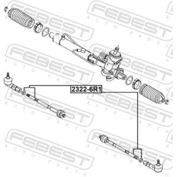  vidinė skersinė vairo trauklė