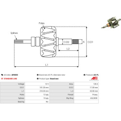 rotorius, kintamosios srovės generatorius <small>Brand new AS-PL</small>