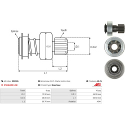  laisvos eigos pavara, starteris <small>Brand new AS-PL</small>