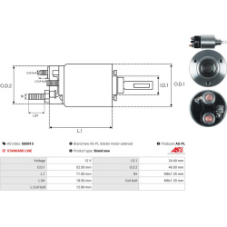 solenoidinis jungiklis, starteris <small>Brand new AS-PL</small>