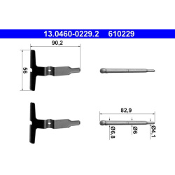 priedų komplektas, diskinių stabdžių trinkelės  priedų komplektas, diskinių stabdžių trinkelės