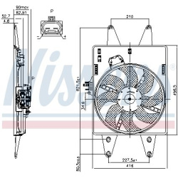  ventiliatorius, radiatoriaus