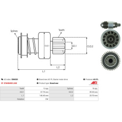  laisvos eigos pavara, starteris <small>AS</small>