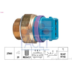  temperatūros jungiklis, radiatoriaus ventiliatorius <small>Made in Italy - OE Equivalent</small>