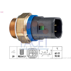  temperatūros jungiklis, radiatoriaus ventiliatorius <small>Made in Italy - OE Equivalent</small>