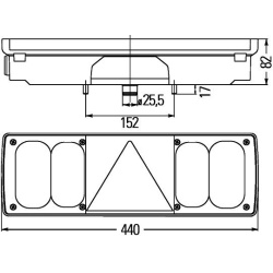  kombinuotas galinis žibintas