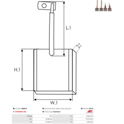  anglies šepetėlis, starteris <small>Brand new AS-PL</small>