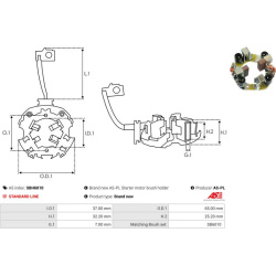  laikiklis, angliniai šepetėliai <small>Brand new AS-PL</small>