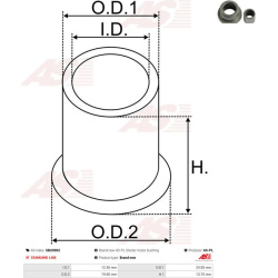  įvorė, starterio velenas <small>Brand new AS-PL</small>