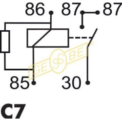  relė, degalų siurblys