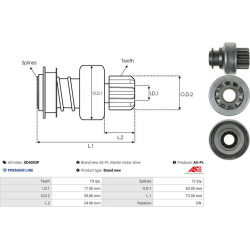  laisvos eigos pavara, starteris <small>Brand new AS-PL</small>