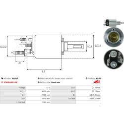  solenoidinis jungiklis, starteris <small>Brand new AS-PL</small>