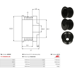  skriemulys, kintamosios srovės generatorius <small>Brand new AS-PL</small>