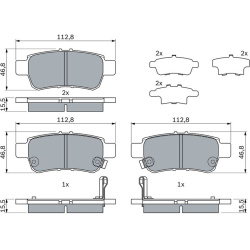 stabdžių trinkelių rinkinys, diskinis stabdys