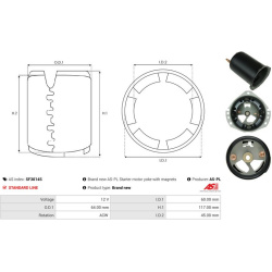  polių apvija, starteris <small>Brand new AS-PL</small>