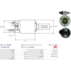  solenoidinis jungiklis, starteris <small>Brand new AS-PL</small>