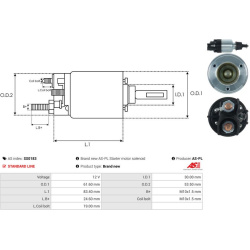  solenoidinis jungiklis, starteris <small>Brand new AS-PL</small>