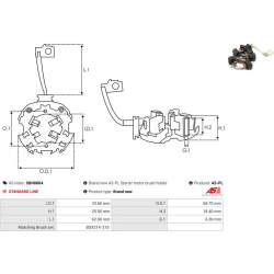  laikiklis, angliniai šepetėliai <small>Brand new AS-PL</small>