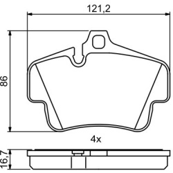  stabdžių trinkelių rinkinys, diskinis stabdys