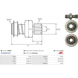  laisvos eigos pavara, starteris <small>AS</small>