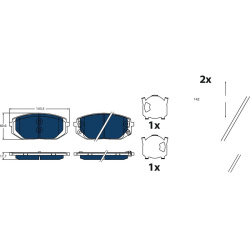 stabdžių trinkelių rinkinys, diskinis stabdys <small>ELECTRIC BLUE</small>  stabdžių trinkelių rinkinys, diskinis stabdys <small>ELECTRIC BLUE</small>